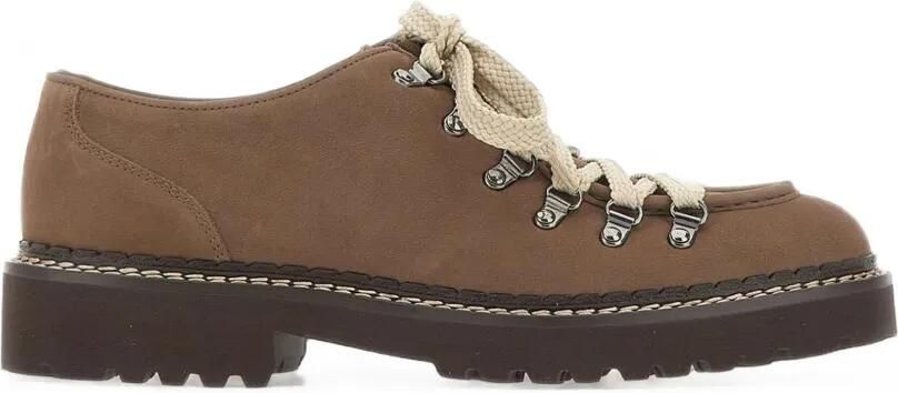 Doucal's Suède derby veterschoenen met profielzool Bruin