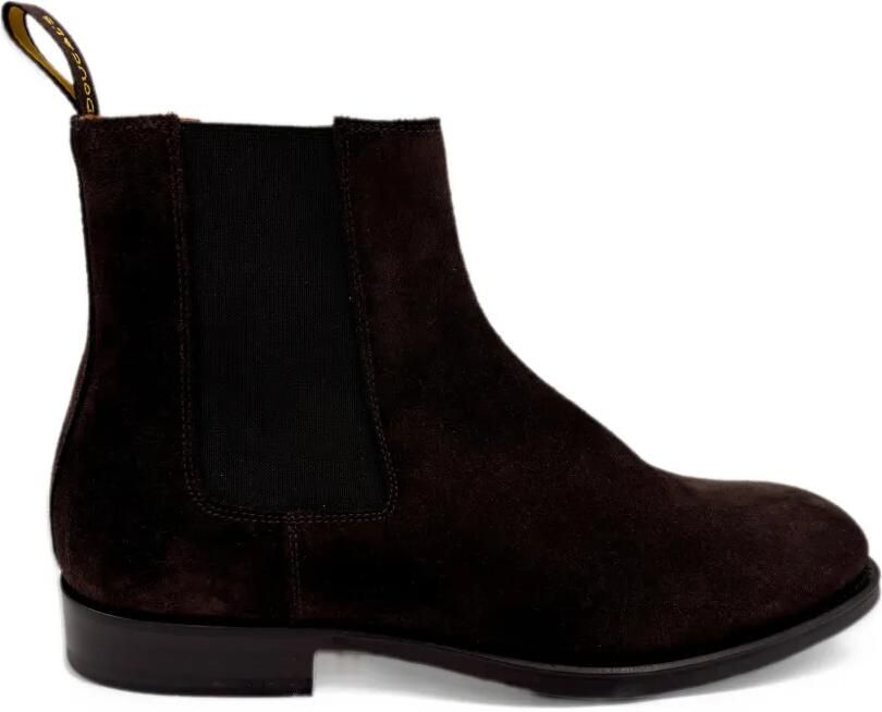 Doucal's suede-finish round-toe Chelsea boots Bruin