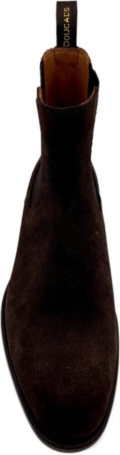 Doucal's suede-finish round-toe Chelsea boots Bruin - Foto 2