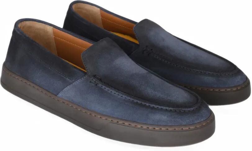 Doucal's suede-finish slip-on trainers Blauw - Foto 4