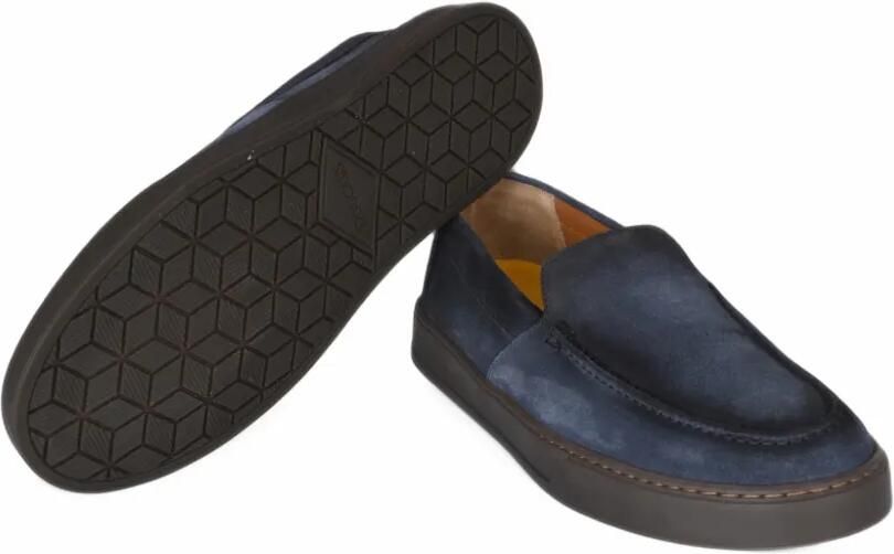 Doucal's suede-finish slip-on trainers Blauw - Foto 3