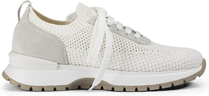 Doucal's Suède gebreide sneakers Beige
