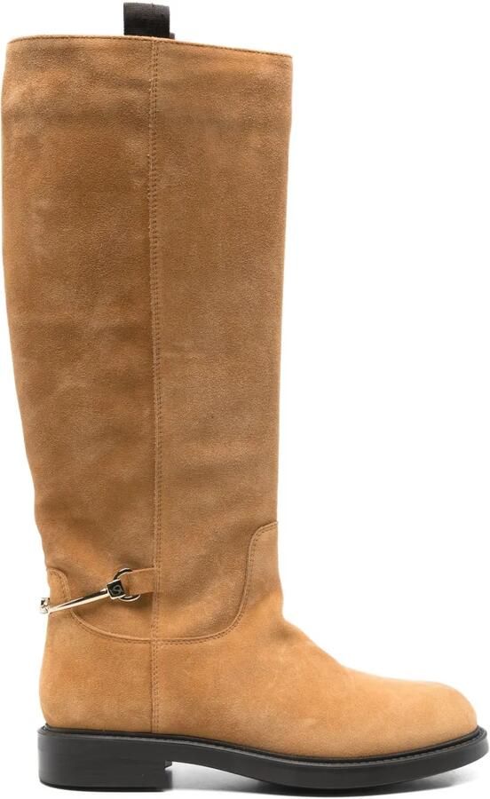 Doucal's Suède laarzen met gespdetail Beige
