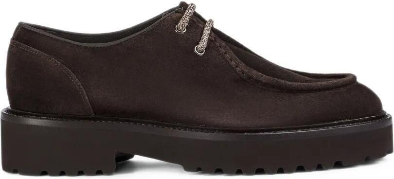 Doucal's Suède derby schoenen Bruin