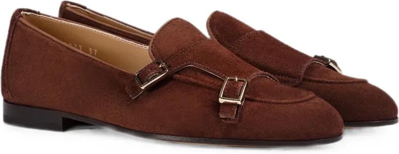 Doucal's Suède loafers met dubbele gesp Bruin - Foto 3