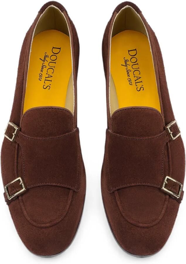 Doucal's Suède loafers met dubbele gesp Bruin - Foto 2