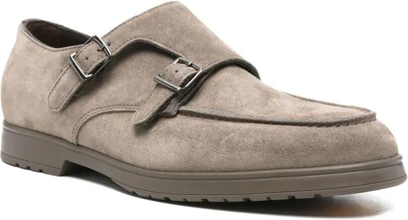 Doucal's Suède loafers met dubbele gesp Grijs - Foto 4