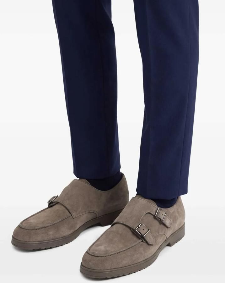 Doucal's Suède loafers met dubbele gesp Grijs - Foto 2