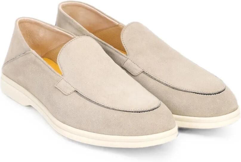 Doucal's Suède loafers met ketting Beige - Foto 3