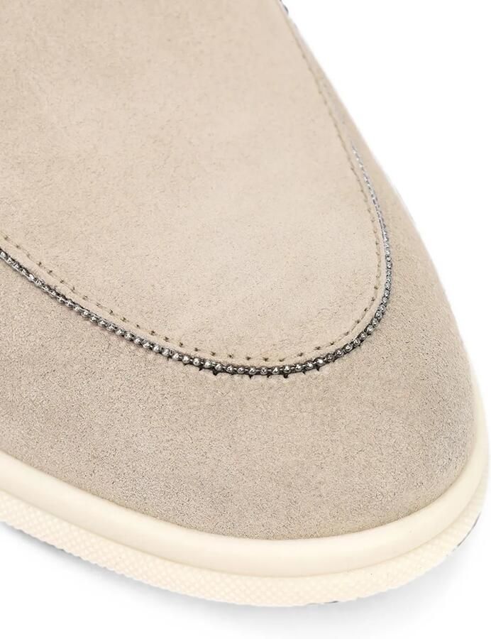Doucal's Suède loafers met ketting Beige - Foto 2