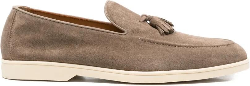 Doucal's Suède loafers met kwastjes Grijs