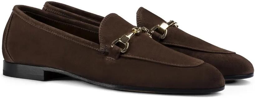 Doucal's Suède loafers met metalen detail Bruin