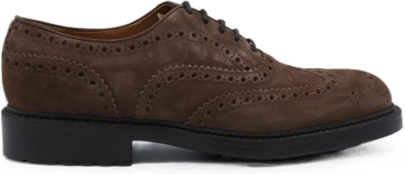 Doucal's Suède Oxford schoenen met brogue-detail Bruin - Foto 4