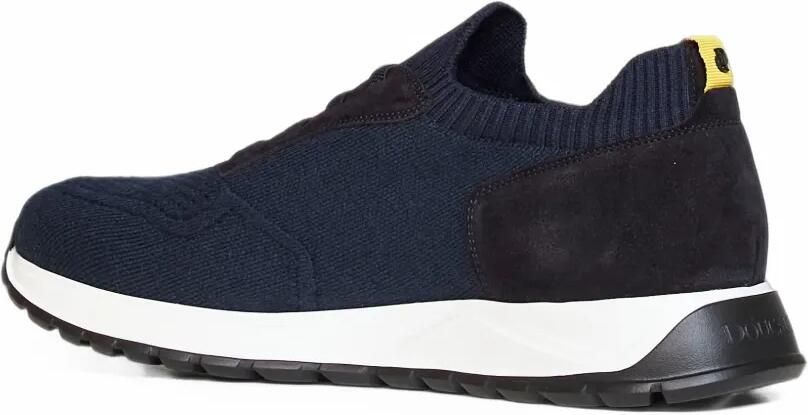 Doucal's Gebreide sneakers met suède vlakken Blauw - Foto 3