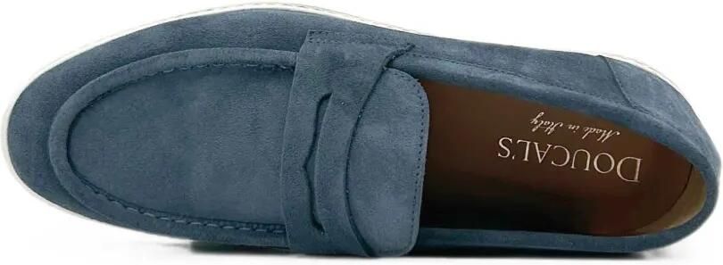 Doucal's Suède penny loafers Blauw - Foto 3