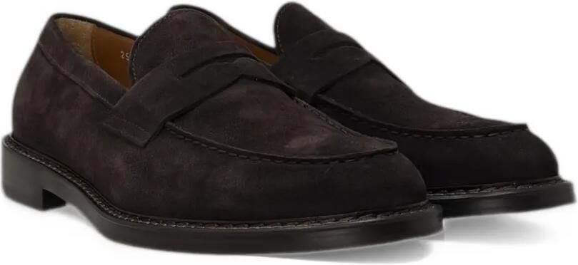 Doucal's suede penny loafers Bruin - Foto 4