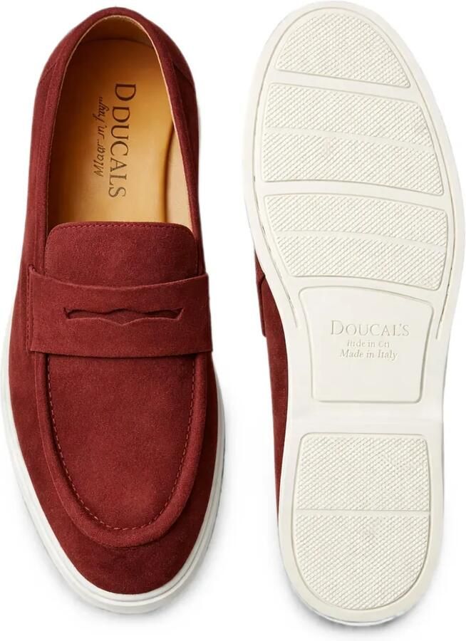 Doucal's Suède penny loafers Rood