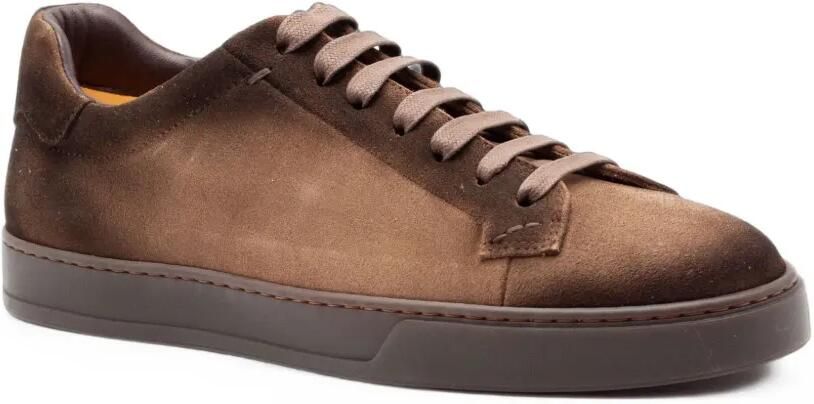 Doucal's Suède sneakers met airbrush-effect Bruin