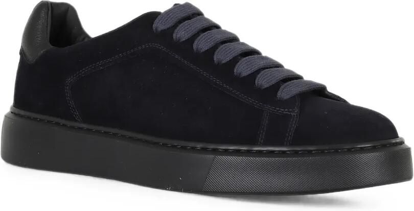 Doucal's Suède sneakers met leren afwerking Blauw - Foto 3