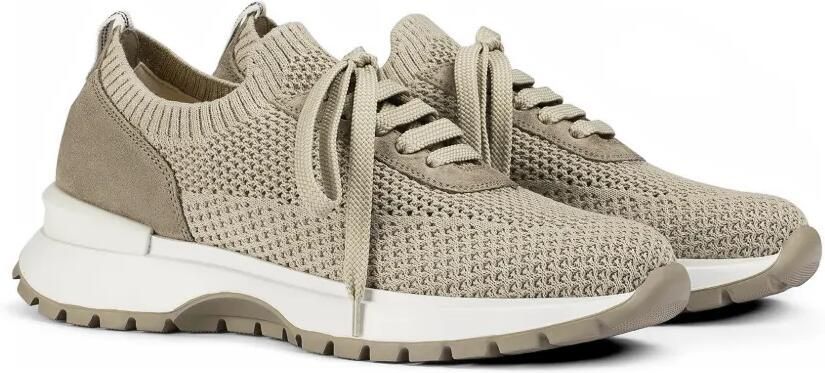 Doucal's Suède sneakers met mesh Beige - Foto 3