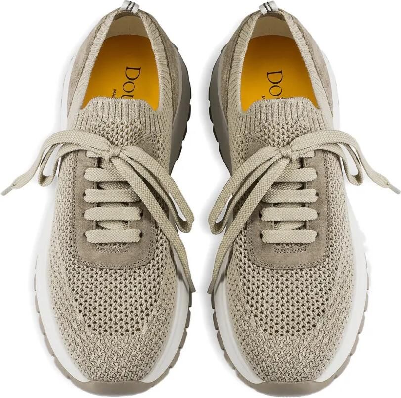 Doucal's Suède sneakers met mesh Beige - Foto 2