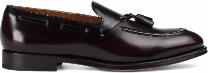 Doucal's tassel-detail leather loafers Rood