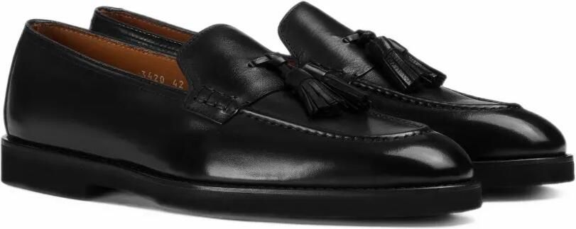 Doucal's tassel leather loafers Zwart - Foto 3