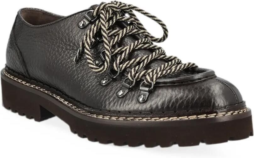 Doucal's Veterschoenen van leer met textuur Bruin