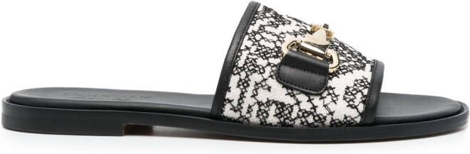 Doucal's Leren slippers Zwart