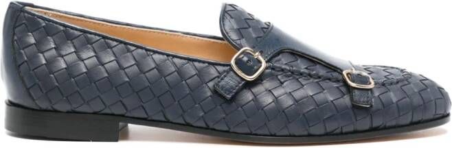 Doucal's Geweven leren loafers Blauw