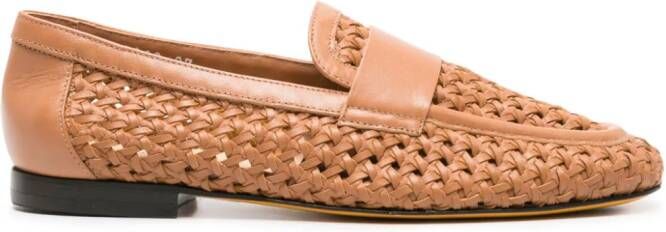 Doucal's Geweven leren loafers Bruin