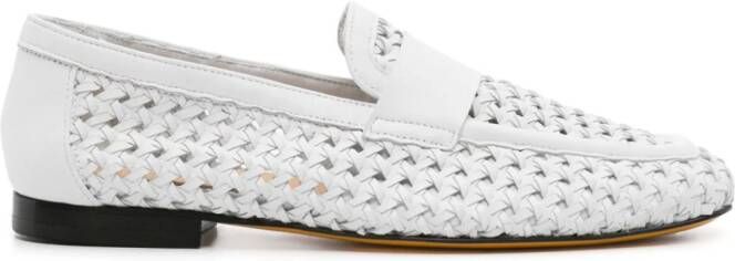 Doucal's Geweven leren loafers Wit