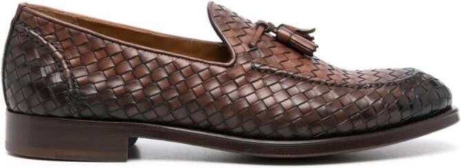 Doucal's Geweven leren loafers Bruin