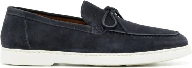 Doucal's Suède loafers met veters Blauw