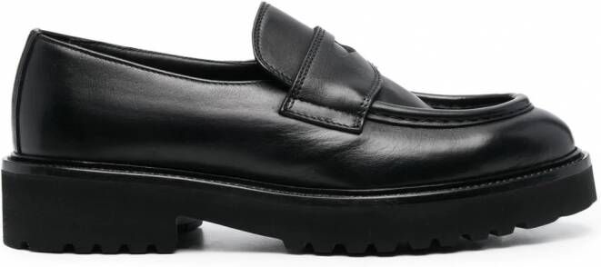 Doucal's Loafers met geribbelde zool Zwart