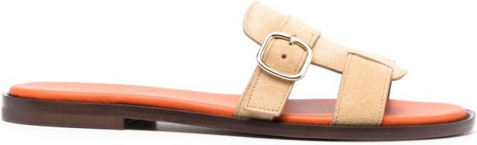 Doucal's Slippers met open neus Beige
