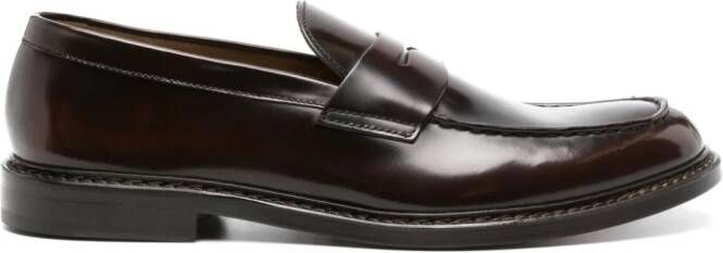 Doucal's penny-slot leather loafers Bruin