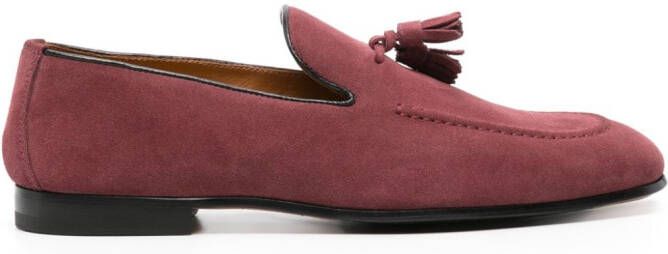 Doucal's Suède loafers met kwastje Rood