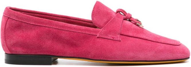 Doucal's Suède loafers met kwastje Roze