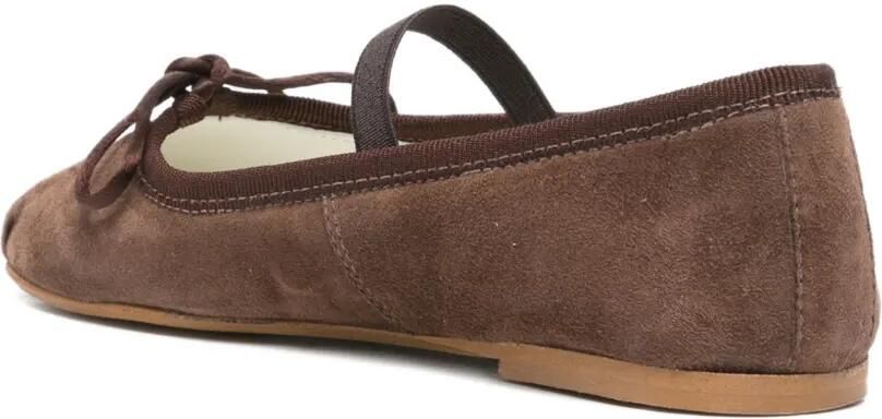 Douuod Kids Ballerina's met strikdetail Bruin