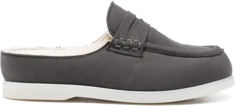 Douuod Kids Leren loafers met penny-bandje Grijs