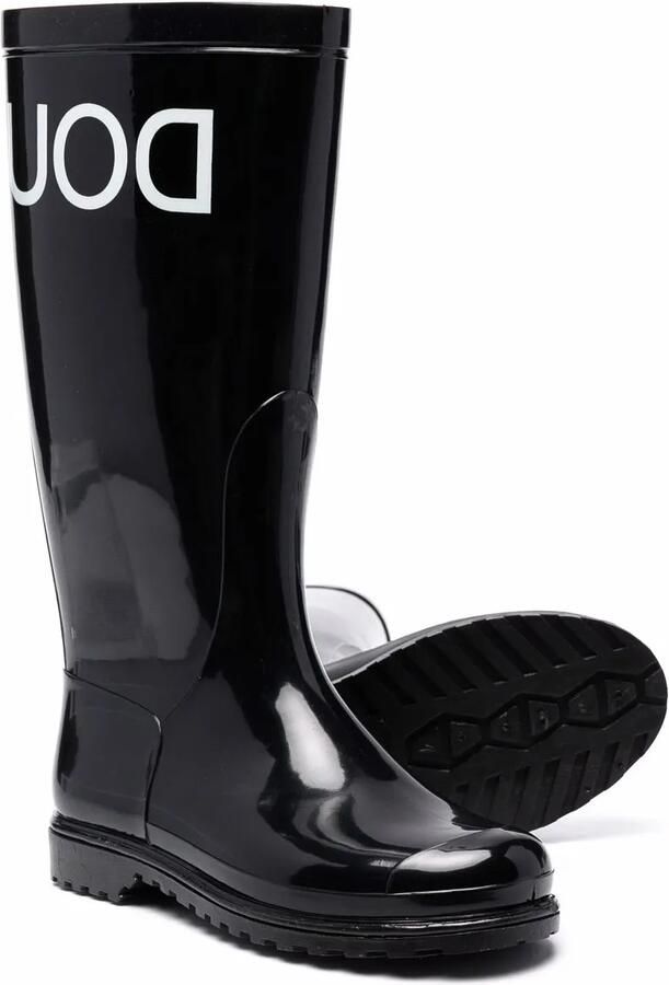 Douuod Kids Regenlaarzen met logo Zwart - Foto 3