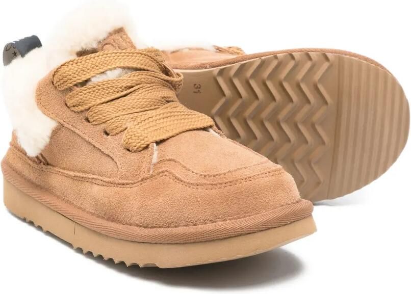 Douuod Kids Suède sneakers met afwerking van imitatiebont Beige - Foto 2