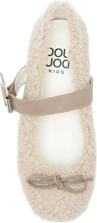 Douuod Kids Wollen ballerina's met gespbandje Beige - Foto 2