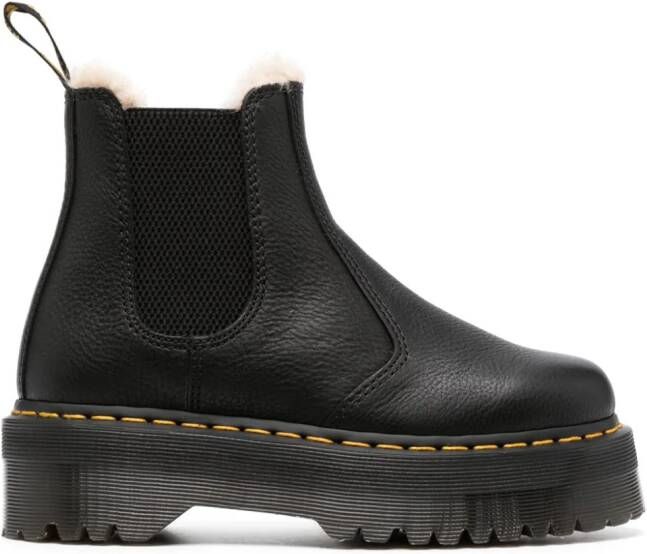 Dr. Martens 2976 Quad enkellaarzen met plateauzool Zwart