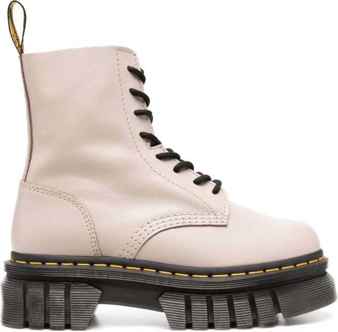 Dr. Martens Audrick 8-Eyeye Lux leren laarzen Beige