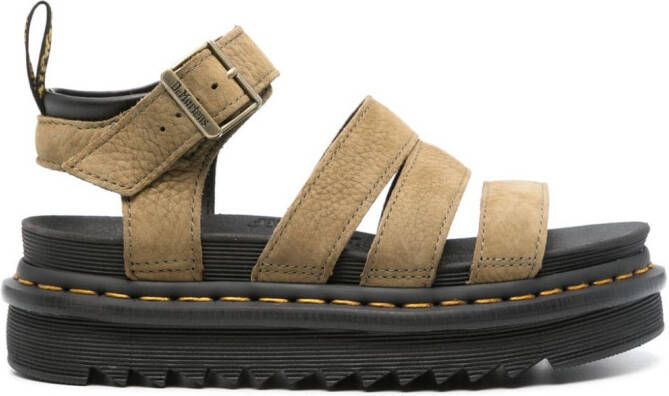 Dr. Martens Blaire leren sandalen Groen