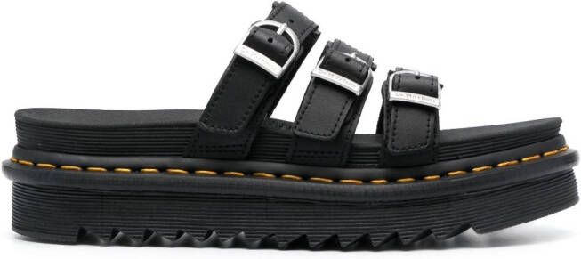 Dr. Martens Sandalen verfraaid met gesp Zwart