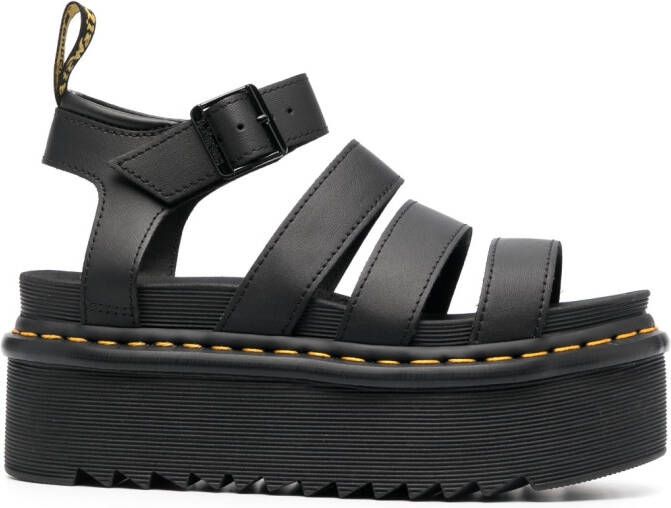 Dr. Martens Sandalen met plateauzool Zwart