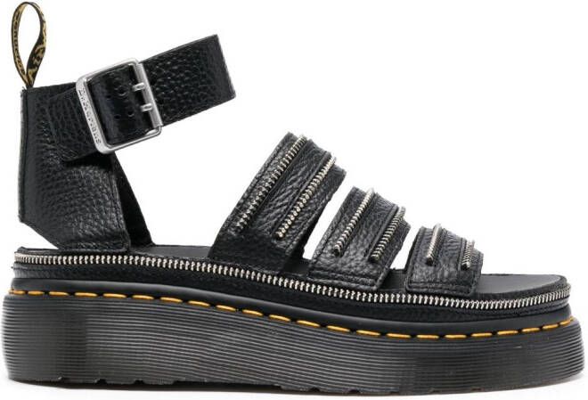 Dr. Martens Clarissa lI Quad HDW leren sandalen Zwart